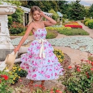 LoveShackFancy X Target Elise Tiered Cottagecore Floral Dress | Small